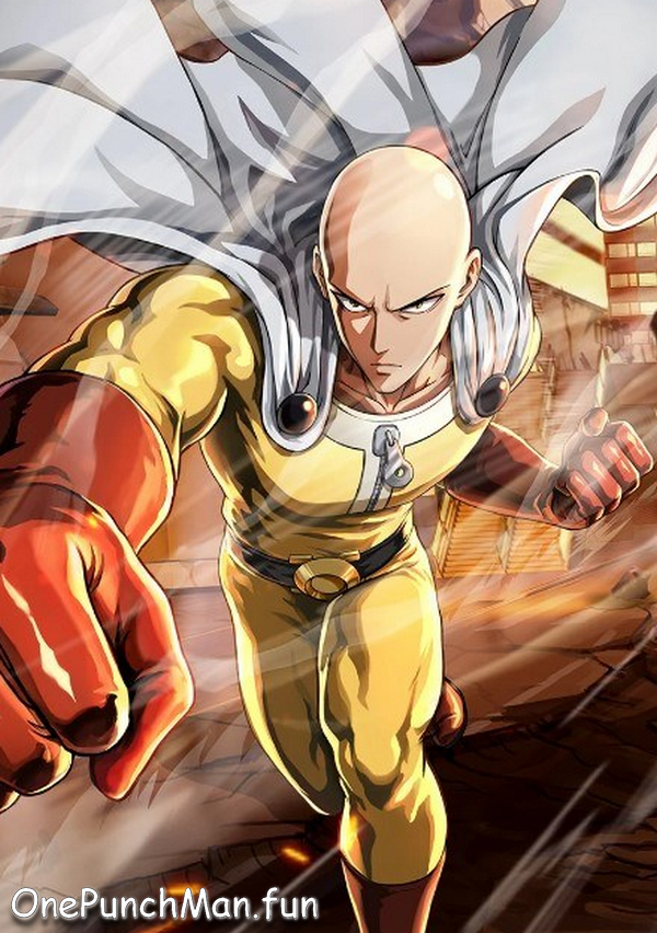 One Punch Man Manga Poster featuring Saitama