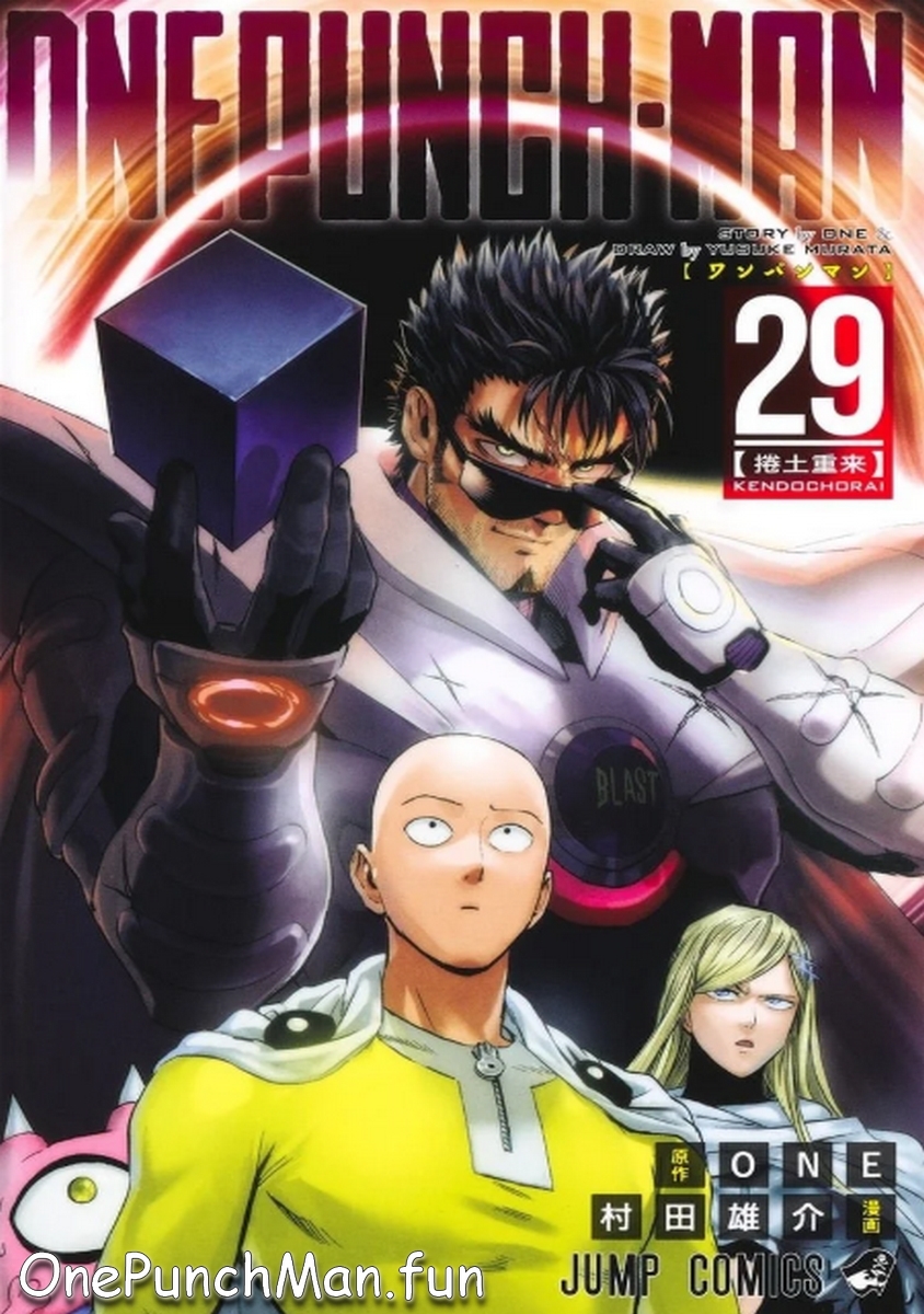One Punch Man Manga Poster with Saitama and Genos